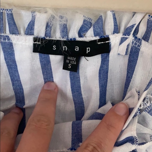 Blue and white striped sun dress - Picture 3 of 3